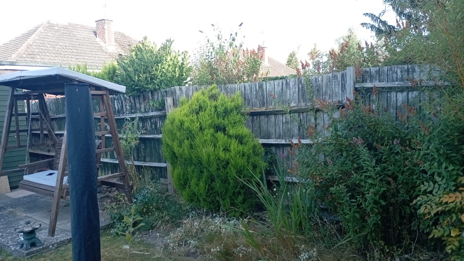 A before picture of a fence that wise roots transformed