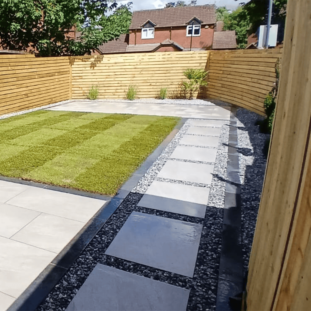 A picture of a full garden transformation done by Wise Roots