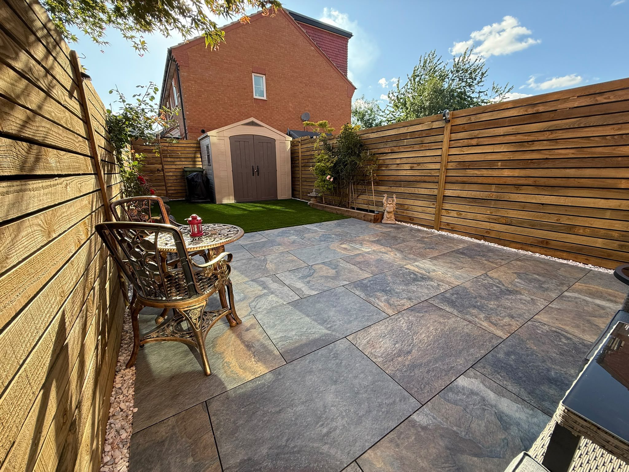 A picture of a finished garden transformation