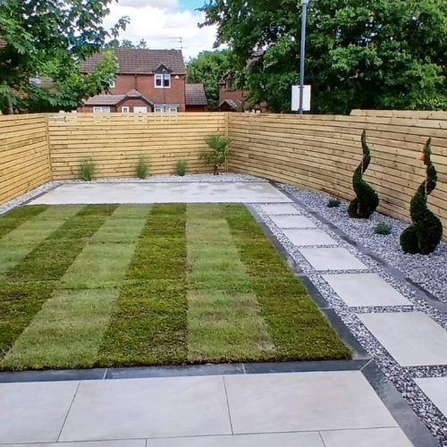 A picture of a full garden transformation done by Wise Roots