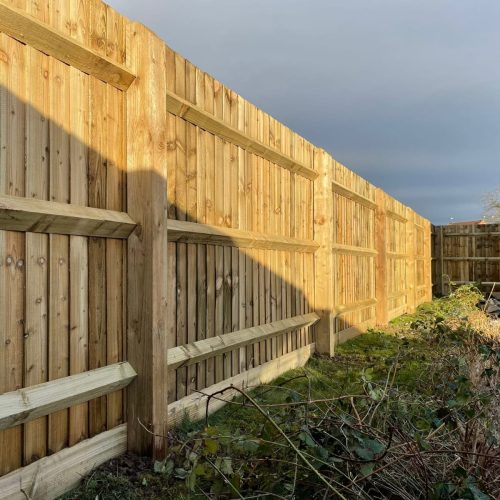 A strong wooden fence built by Wise Roots